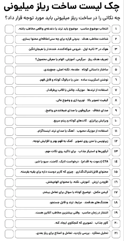 ساخت ریلز میلیونی